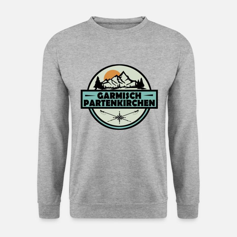 Garmisch Partenkirchen - Unisex Pullover - Weißgrau meliert