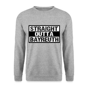 Bayreuth - Unisex Pullover - Weißgrau meliert - Vorne - Alina (178cm) & Michal (187cm)