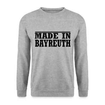 Bayreuth - Unisex Pullover - Weißgrau meliert - Vorne - Alina (178cm) & Michal (187cm)