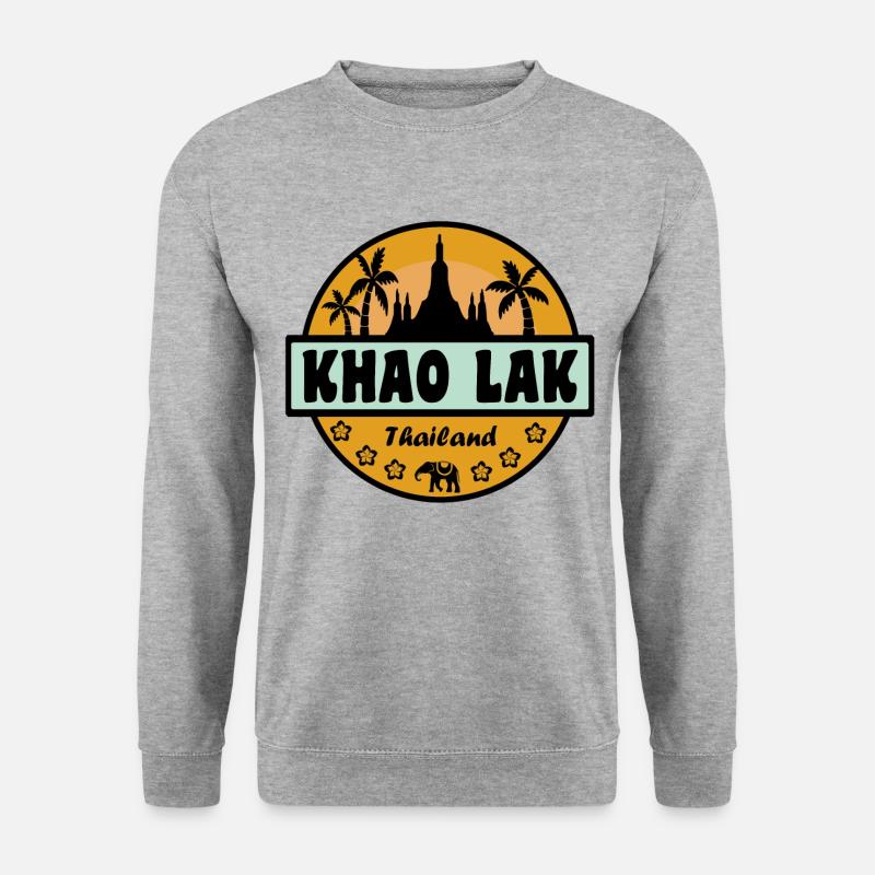 Khao Lak Thailand - Unisex Pullover - Weißgrau meliert