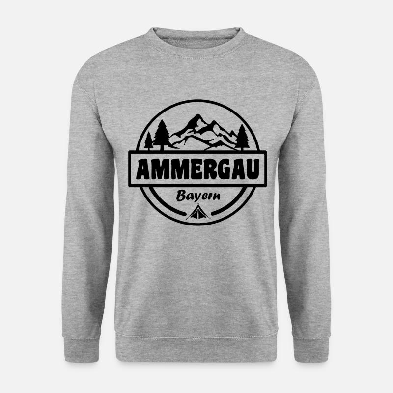 Ammergau - Unisex Pullover - Weißgrau meliert