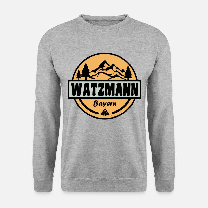 Watzmann - Unisex Pullover - Weißgrau meliert