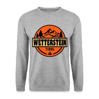 Wetterstein - Unisex Pullover - Weißgrau meliert - Vorne - Alina (178cm) & Michal (187cm)