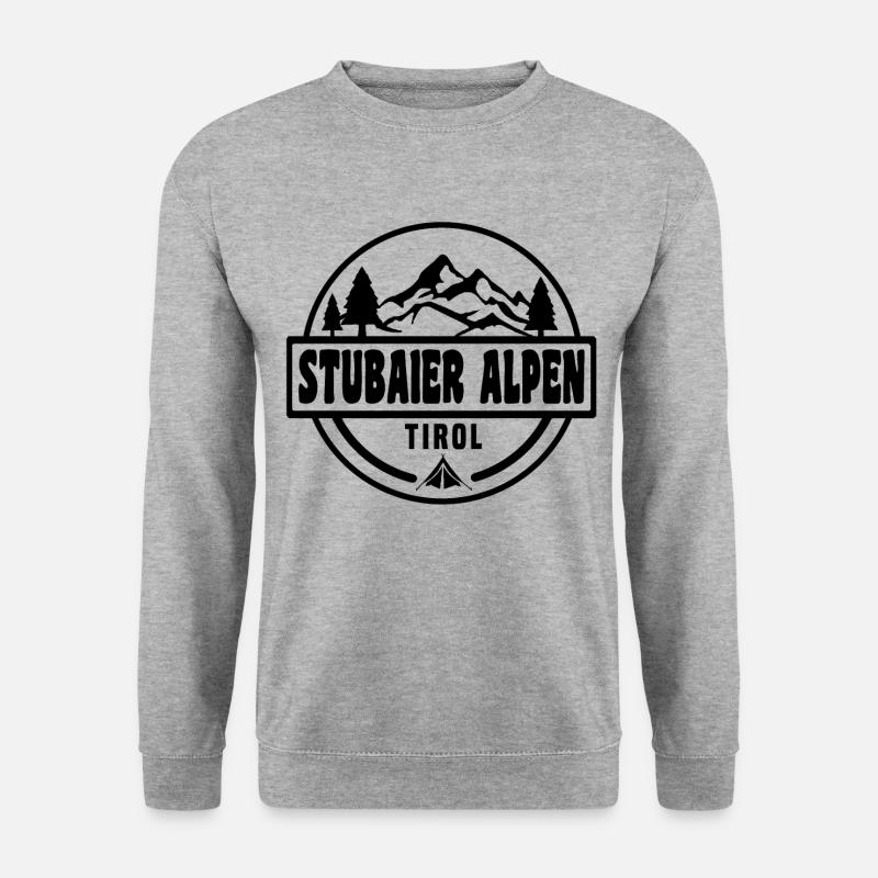 Stubaier Alpen - Unisex Pullover - Weißgrau meliert