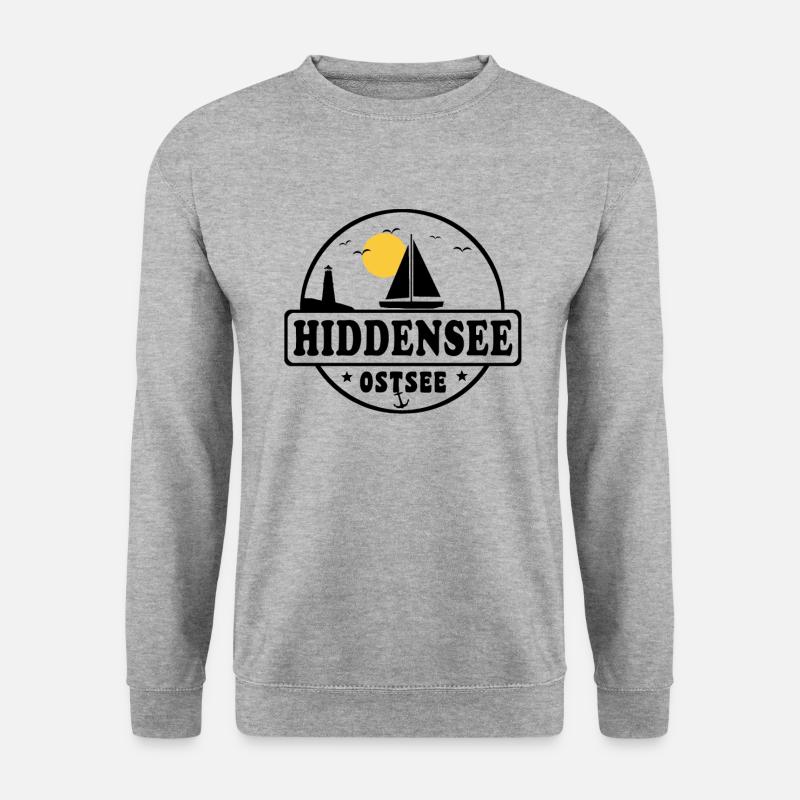 Hiddensee - Unisex Pullover - Weißgrau meliert