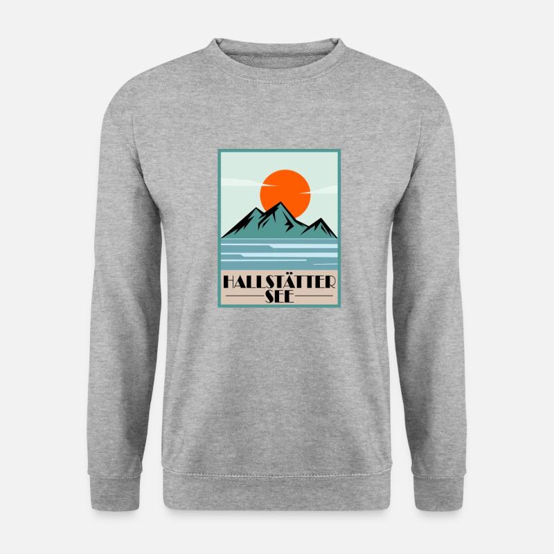 Hallstätter See - Unisex Pullover - Weißgrau meliert