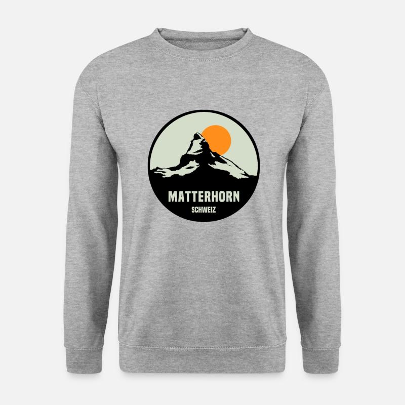 Matterhorn Schweiz - Unisex Pullover - Weißgrau meliert