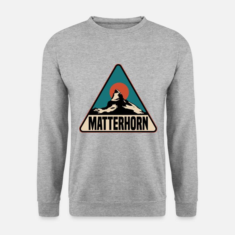 Matterhorn Schweiz - Unisex Pullover - Weißgrau meliert