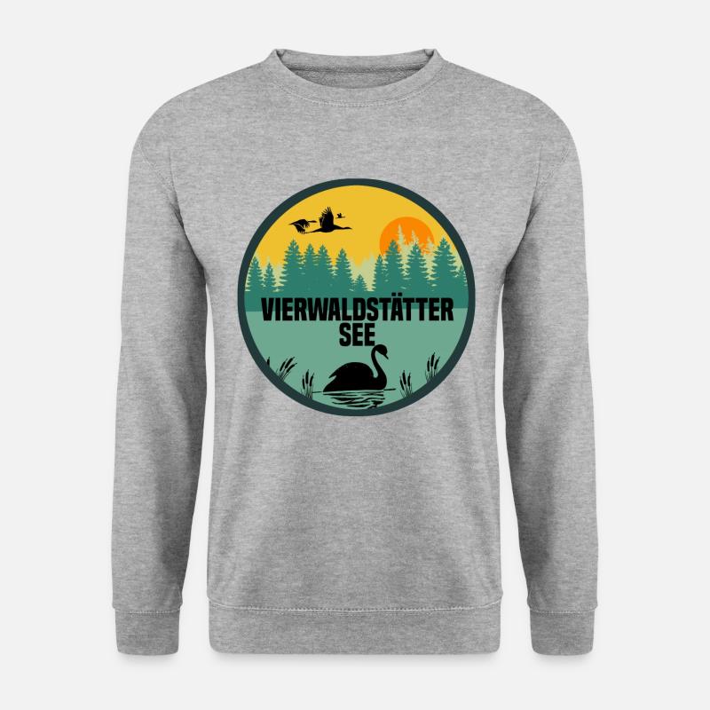 Vierwaldstättersee - Unisex Pullover - Weißgrau meliert