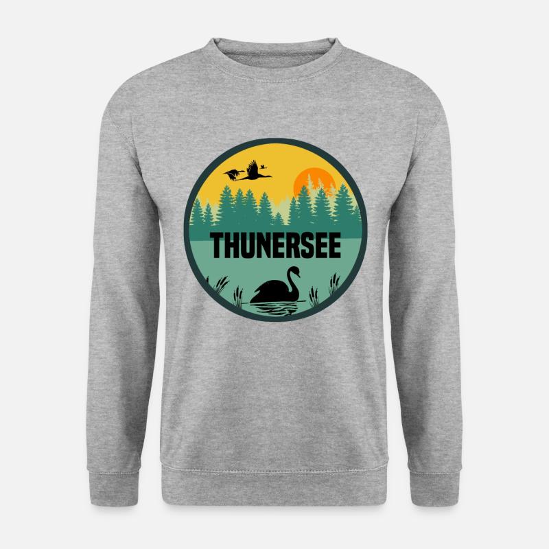 Thunersee - Unisex Pullover - Weißgrau meliert