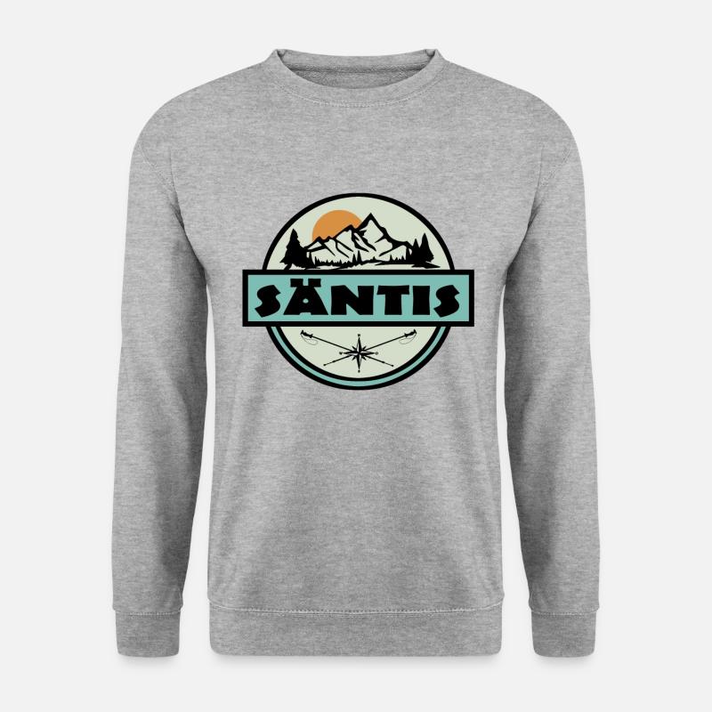 Säntis Schweiz - Unisex Pullover - Weißgrau meliert