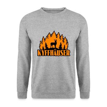 Kyffhäuser - Unisex Pullover - Weißgrau meliert - Vorne - Alina (178cm) & Michal (187cm)