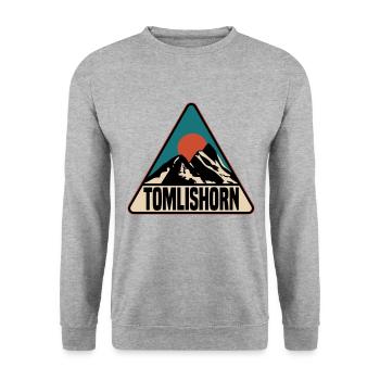 Tomlishorn Schweiz - Unisex Pullover - Weißgrau meliert - Vorne - Alina (178cm) & Michal (187cm)
