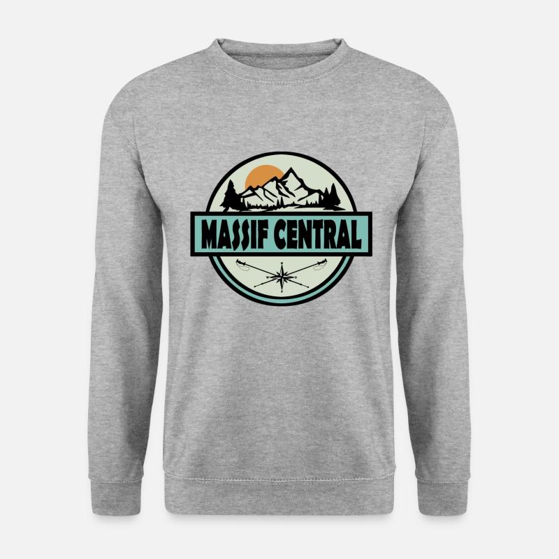 massif central - Unisex Pullover - Weißgrau meliert