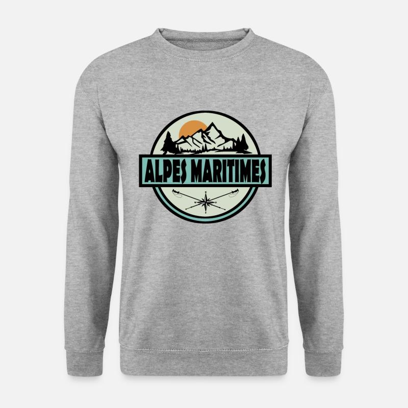 Alpes Maritimes 02 - Unisex Pullover - Weißgrau meliert