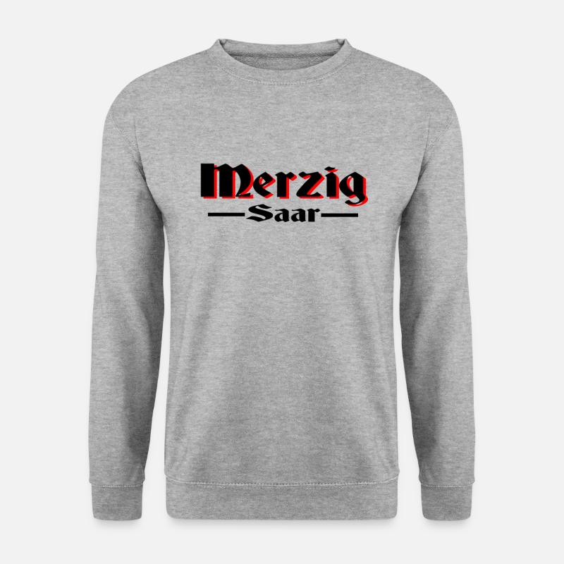 merzig saar - Unisex Pullover - Weißgrau meliert