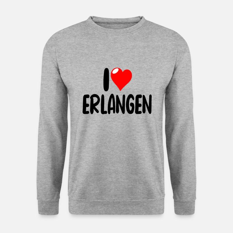 Erlangen - Unisex Pullover - Weißgrau meliert