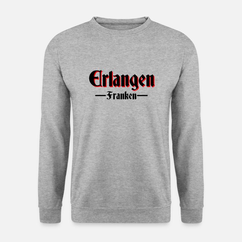 Erlangen - Unisex Pullover - Weißgrau meliert