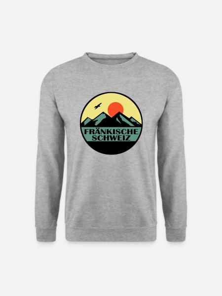 Fränkische Schweiz - Unisex Pullover - Weißgrau meliert