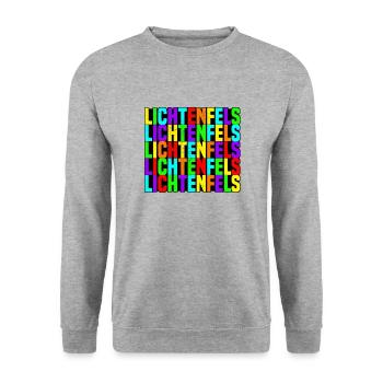 Lichtenfels - Unisex Pullover - Weißgrau meliert - Vorne - Alina (178cm) & Michal (187cm)