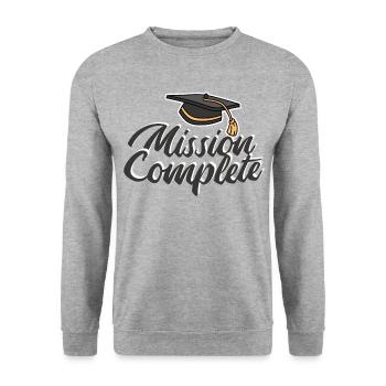 Mission Complete Graduation - Unisex Sweatshirt - salt & pepper - Front - Alina (178cm) & Michal (187cm)