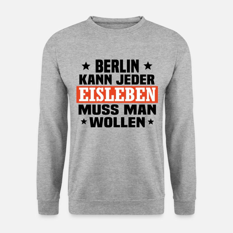 Eisleben - Unisex Pullover - Weißgrau meliert