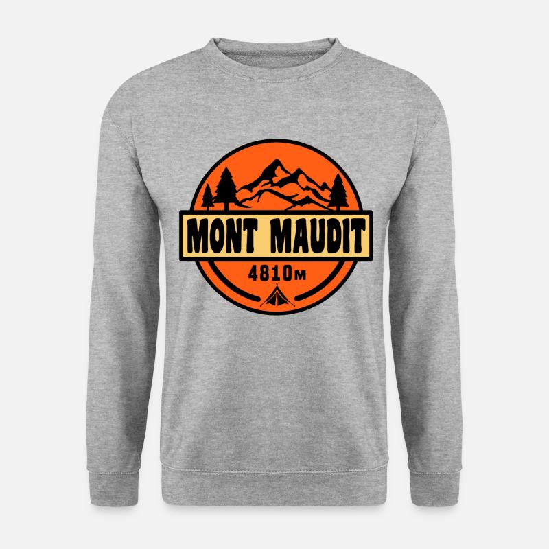 Mont Maudit - Unisex Pullover - Weißgrau meliert
