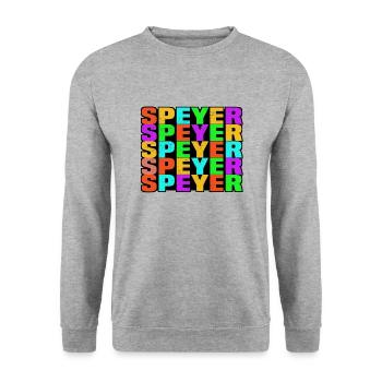 Speyer - Unisex Pullover - Weißgrau meliert - Vorne - Alina (178cm) & Michal (187cm)