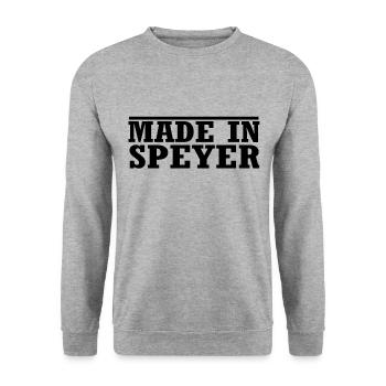 Speyer - Unisex Pullover - Weißgrau meliert - Vorne - Alina (178cm) & Michal (187cm)