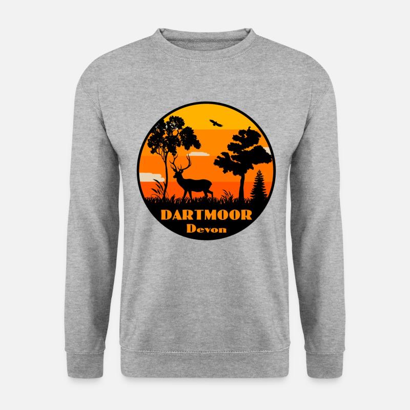 Dartmoor Devon - Unisex Pullover - Weißgrau meliert