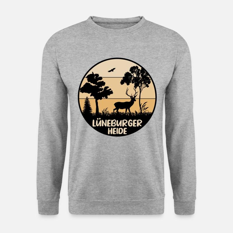 Lüneburger Heide - Unisex Pullover - Weißgrau meliert