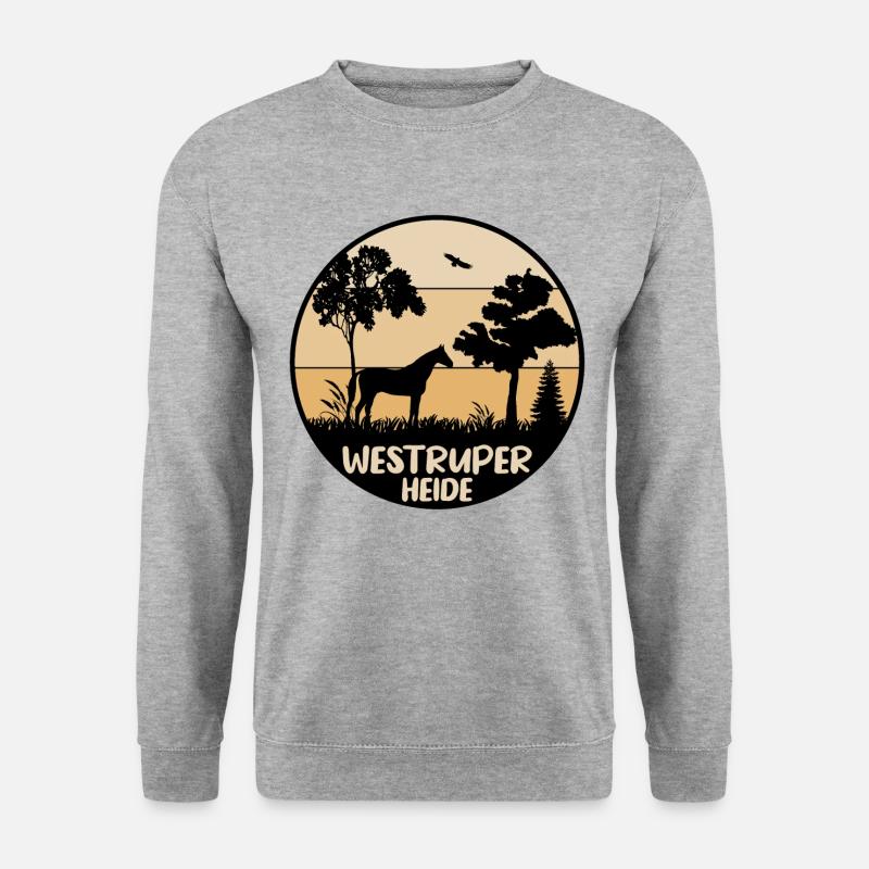 Westruper Heide - Unisex Pullover - Weißgrau meliert