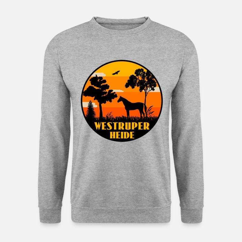Westruper Heide - Unisex Pullover - Weißgrau meliert