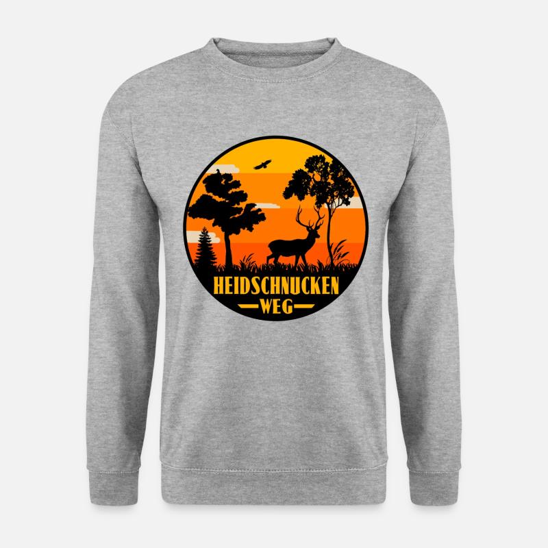 Heidschnuckenweg - Unisex Pullover - Weißgrau meliert