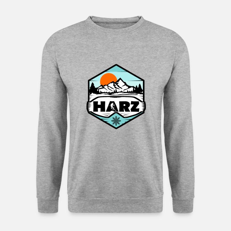 Harz Winter - Unisex Pullover - Weißgrau meliert