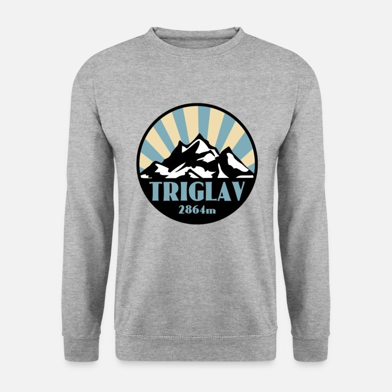 Triglav - Unisex Pullover - Weißgrau meliert