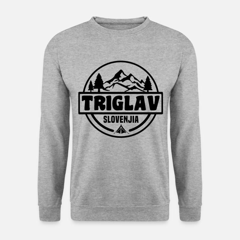 Triglav - Unisex Pullover - Weißgrau meliert