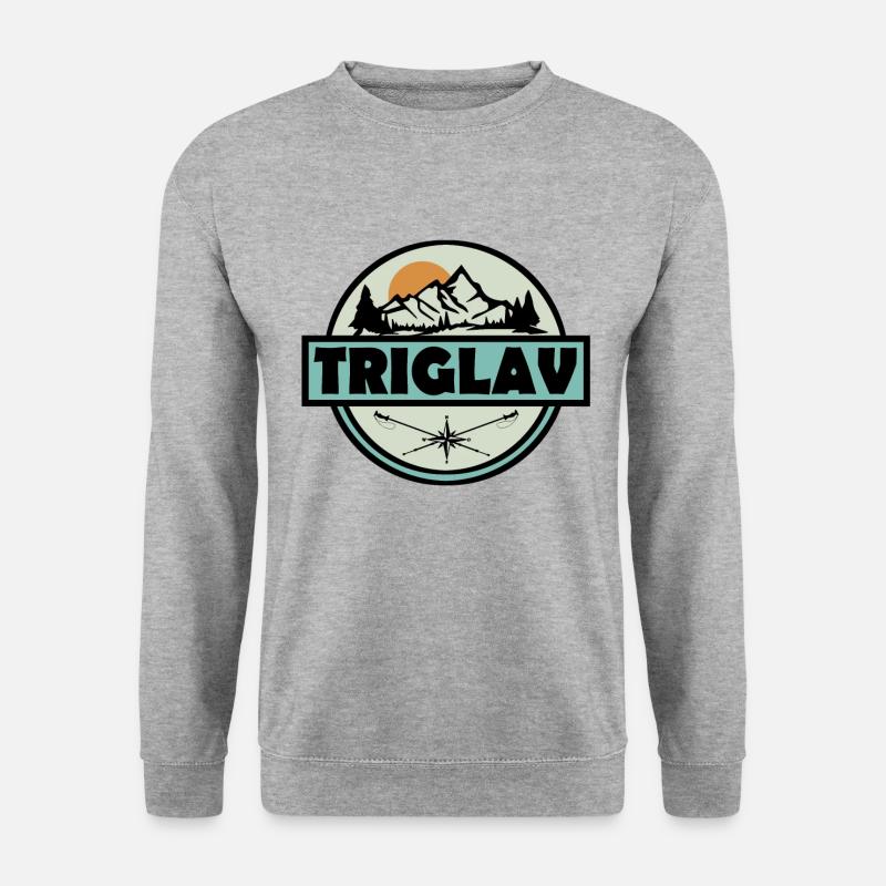 Triglav - Unisex Pullover - Weißgrau meliert