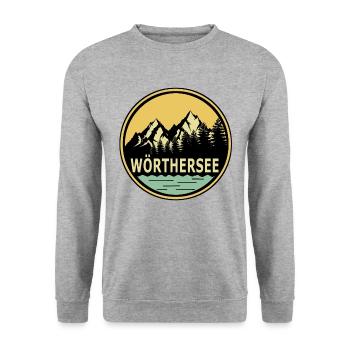 Wörthersee - Unisex Pullover - Weißgrau meliert - Vorne - Alina (178cm) & Michal (187cm)