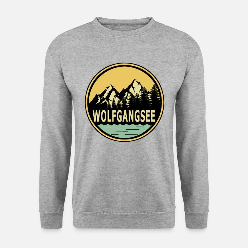 Wolfgangsee - Unisex Pullover - Weißgrau meliert