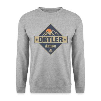 Ortler - Sweat-shirt Unisexe - gris chiné - Devant - Alina (178cm) & Michal (187cm)