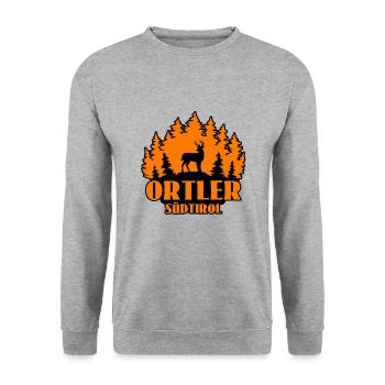 Ortler - Sweat-shirt Unisexe - gris chiné - Devant - Alina (178cm) & Michal (187cm)