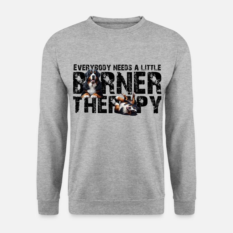 Berner Sennenhund - Unisex Pullover - Weißgrau meliert