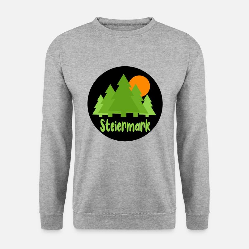Steiermark - Unisex Pullover - Weißgrau meliert
