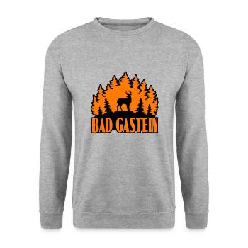 Bad Gastein - Unisex Pullover - Weißgrau meliert - Vorne - Alina (178cm) & Michal (187cm)