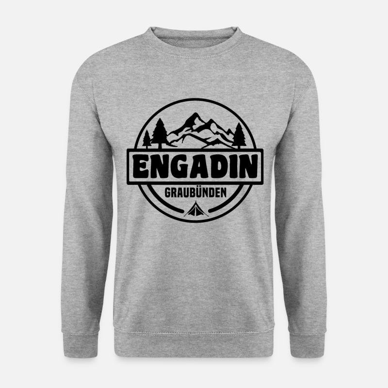 Engadin - Unisex Pullover - Weißgrau meliert