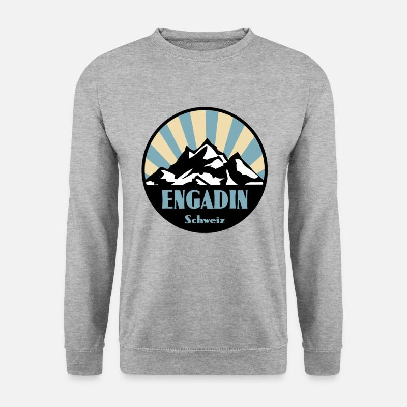 Engadin - Unisex Pullover - Weißgrau meliert