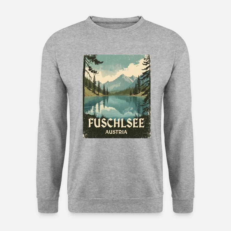 Fuschlsee - Unisex Pullover - Weißgrau meliert