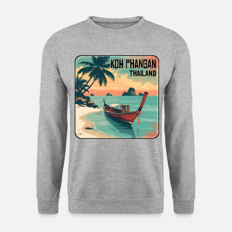 Koh Phangan, Thaïlande - Sweat-shirt Unisexe - gris chiné