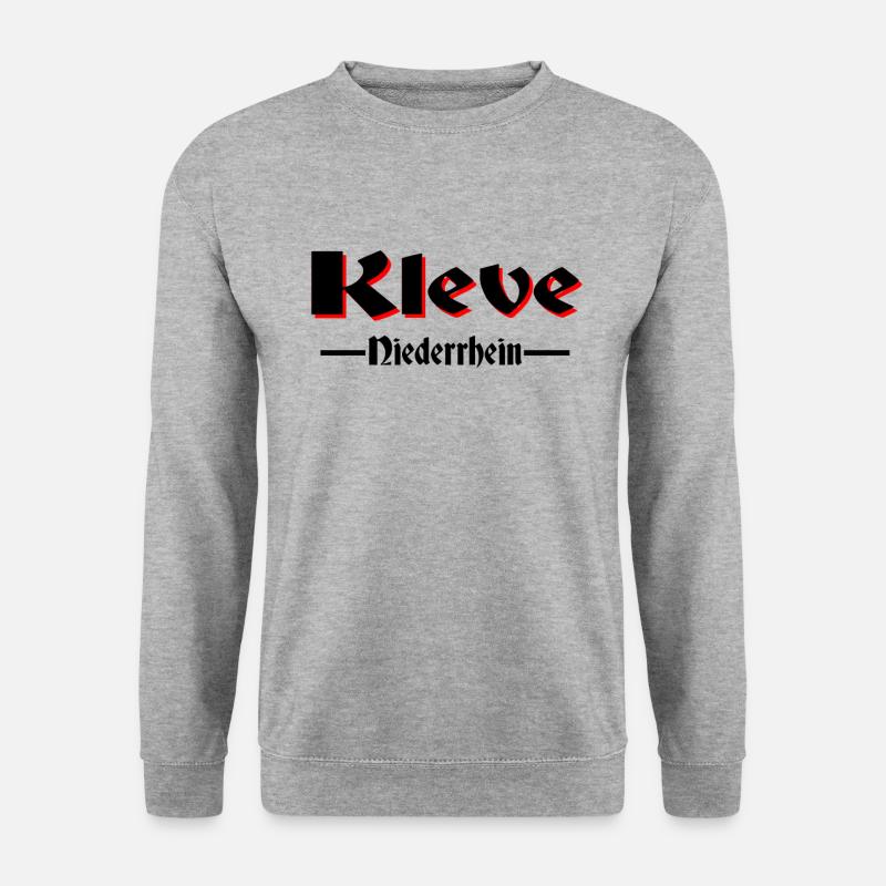 Kleve schwarz rot - Unisex Pullover - Weißgrau meliert